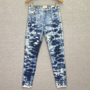 FRAME DENIM Le High Skinny Cropped‎ Tie Dye Spring Jeans Denim Gaze Size 29
